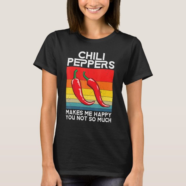 Retro Chilipeppar Röd Het Kryddig Peppar Ät Mexik T Shirt (Framsida)