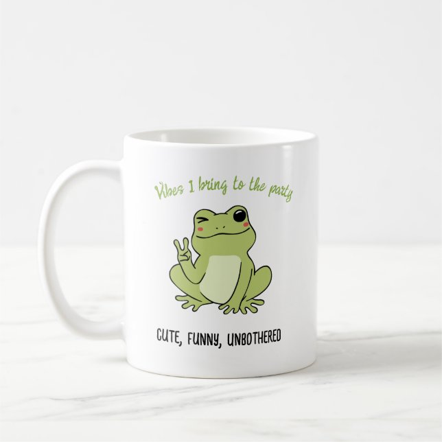 Retro Chill Frog Anpassade Personality Vibe Mugg (Vänster)