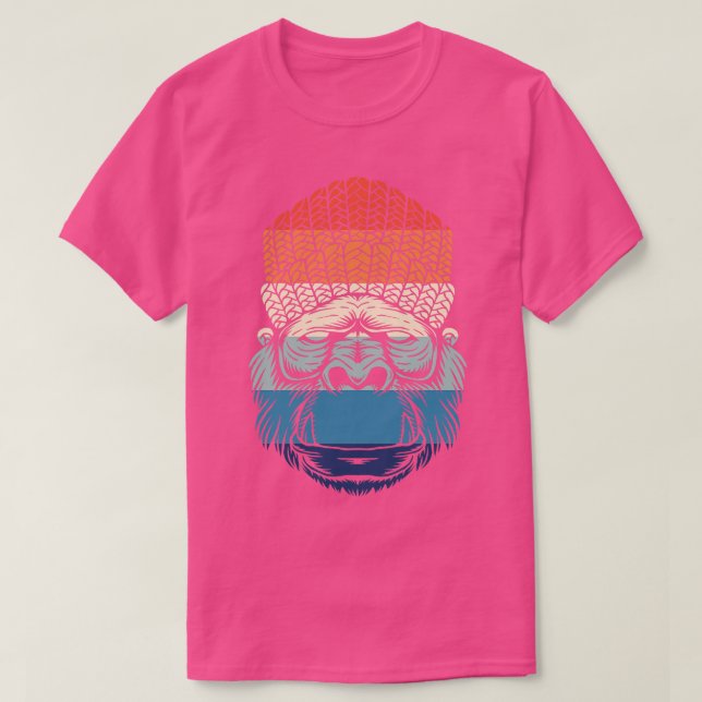Retro Chill Gorilla T Shirt (Design framsida)