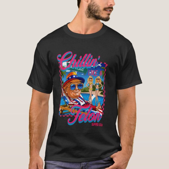 Retro Chillin som en feon-sommar 2024-sommar-Vaca T Shirt (Framsida)