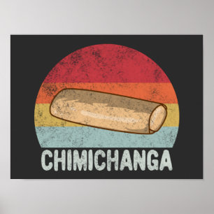 Retro Chimichanga Älskare Gift Poster