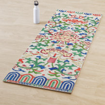 Retro China Lotus Botanical på White Chinoiserie