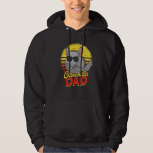 Retro Chinchilla Pappa Pet Rodent Chinchilla Owner Hoodie