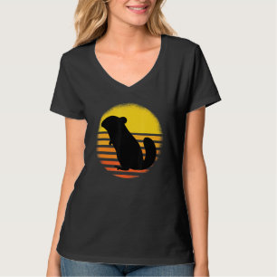 Retro Chinchilla Pocket Pet Rodent Chinchilla T Shirt