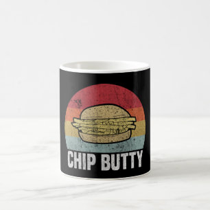 Retro Chip Butty Älskare Gift Kaffemugg