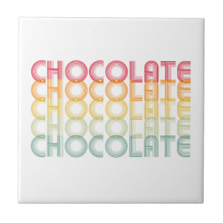 Retro Chocolate Rainbow Färg Kakelplatta