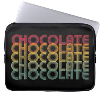 Retro Chocolate Rainbow Färg Laptop Fodral