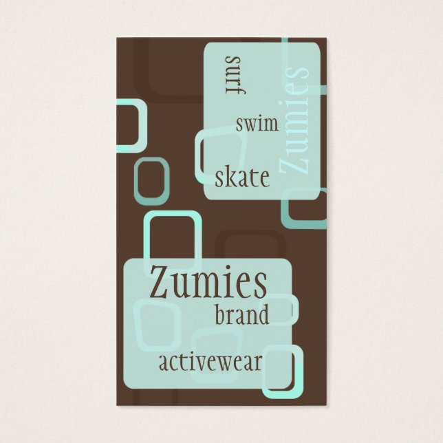 Retro Chocolate Visitkort (Framsidan)