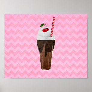 Retro chokladglassskaka poster