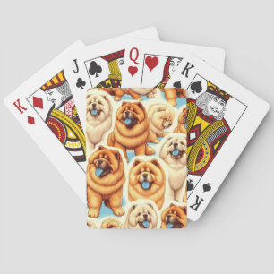 Retro Chow-Chow Seamless Mönster Casinokort