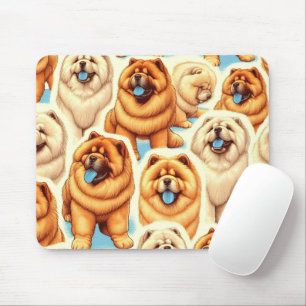 Retro Chow-Chow Seamless Mönster Musmatta