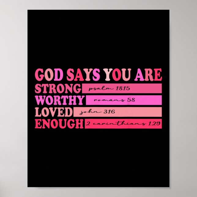 Retro Christian Bible Verse Valentines Day God Say Poster (Framsidan)