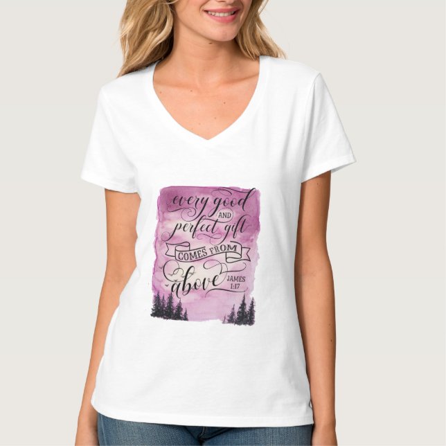 Retro Christian Faith Jesus Religiösa Bible Verse T Shirt (Framsida)