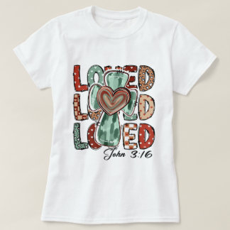 Retro Christian Kor Loved John 3:16 T Shirt