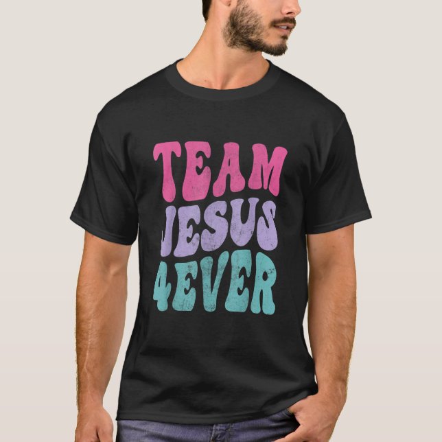 Retro Christianity Faith Christ Lord Savior 4ever  T Shirt (Framsida)