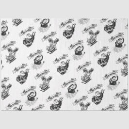 RETRO CHRISTMAS CHARACTERS TISSUE PAPER