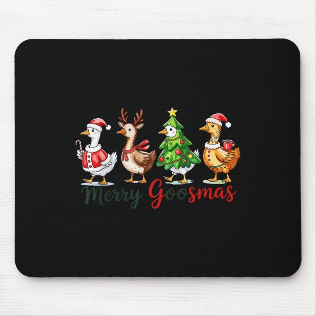 Retro Christmas Goose Xmas Merry Goosmas  Musmatta (Framsidan)