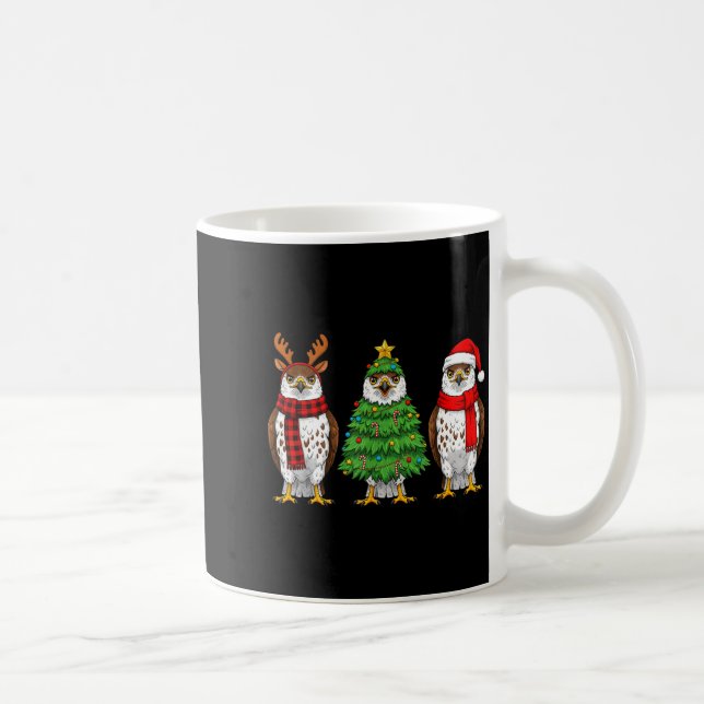 Retro Christmas Hawk Santa Reindeer  Kaffemugg (Höger)