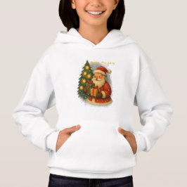 “Retro Christmas Hoodie for Kids – Santa & Gifts” T Shirt