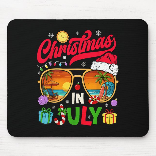 Retro Christmas In July Sungles Beach Summer Hawai Musmatta (Framsidan)