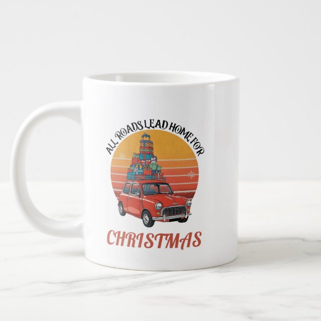 Retro Christmas Jumbo Mugg (Vänster)
