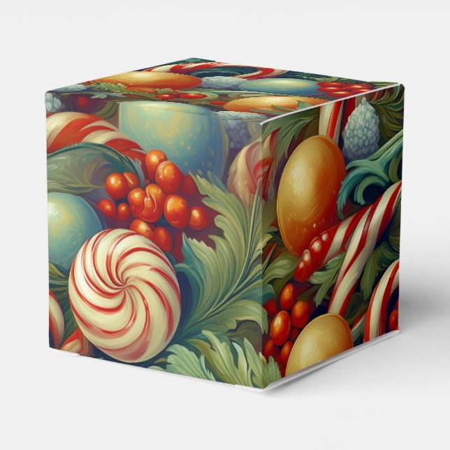 Retro christmas ornament presentaskar (Baksidan Sidan)