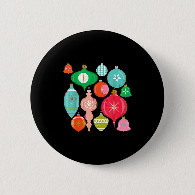 Retro Christmas Ornaments Mid Century Modern  Knapp (Framsida)