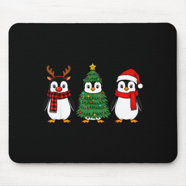Retro Christmas Penguin Santa Reindeer  Musmatta (Framsidan)