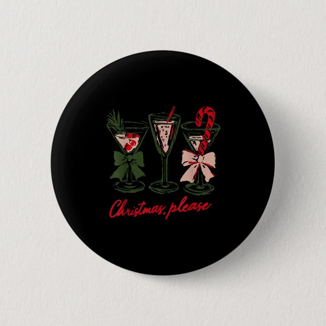 Retro Christmas Please Retro Festive Tail Coquette Knapp (Framsida)