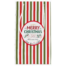 Retro Christmas Stripe Pattern Custom Christmas