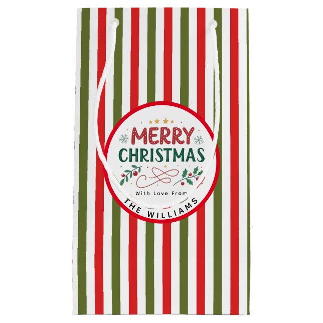 Retro Christmas Stripe Pattern Custom Christmas (Framsidan)