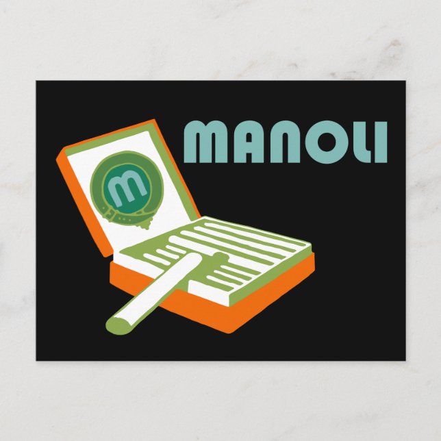 Retro cigarettreklam i plakatstil vykort (Framsida)