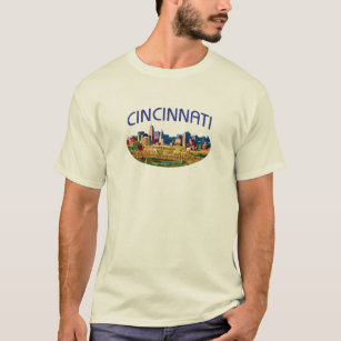 Retro Cincinnati horisontT-tröja T-shirt