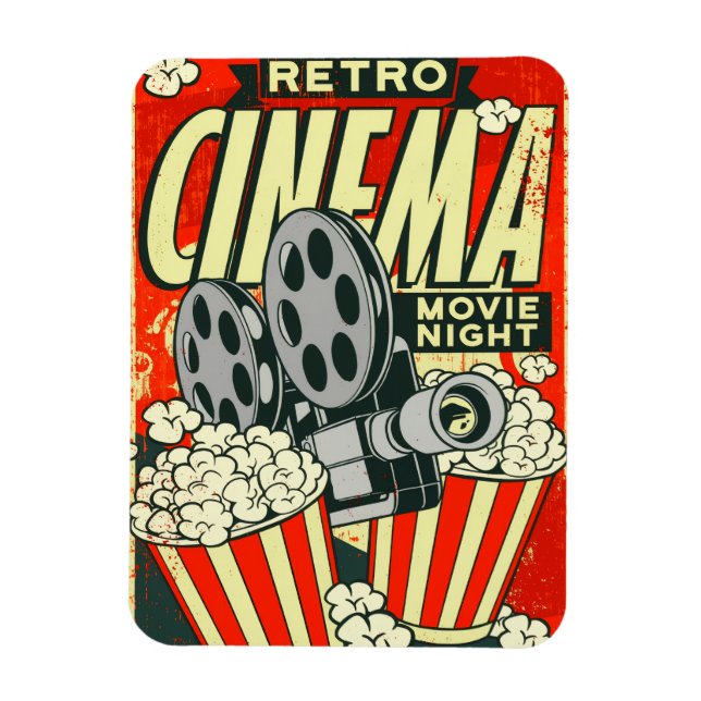 Retro *CINEMA* [Filmnatt] Flexibel magnet (Vertikal)