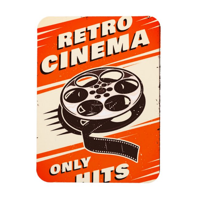 'Retro CINEMA' flexibla magnet (Vertikal)