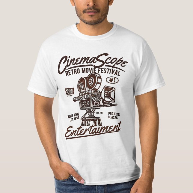 Retro CinemaScope T-Shirt (Framsida)