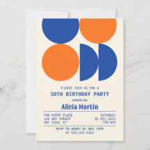 Retro Circle Geometric Mönster Mjölk födelsedag