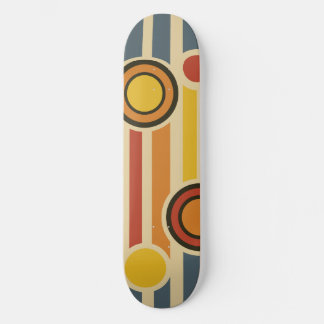 Retro Circles & Linjer Mini Skateboard Bräda 18,7 Cm