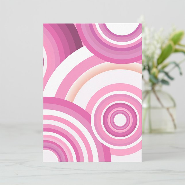 Retro Circles Mönster Inbjudningar (Skapare uppladdad)