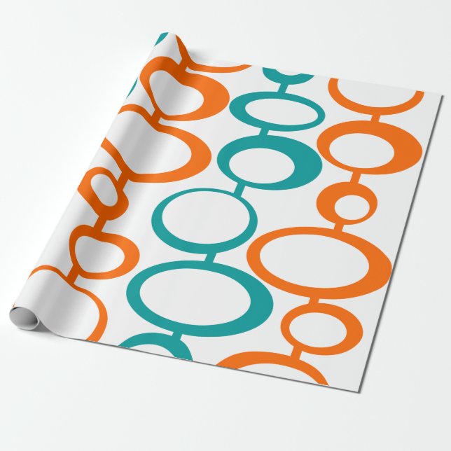 Retro Circles Presentpapper (Utrullad)