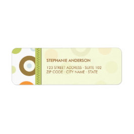 Retro Circles-Roligtens etiketter Returadress Etikett