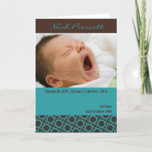 Retro Circles Teal ・ Meddelande från Baby