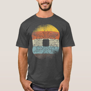 Retro Circuit Board Electronic Ingenjör Gift T Shirt