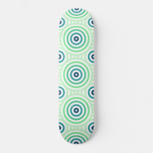 Retro Circular Geometric Mönster Skateboard