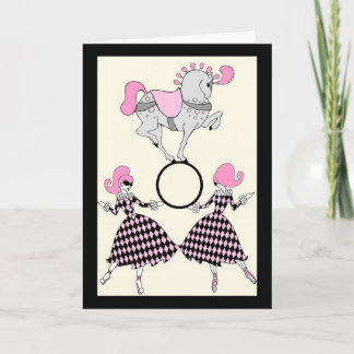 Retro Circus-gratulationskort Kort