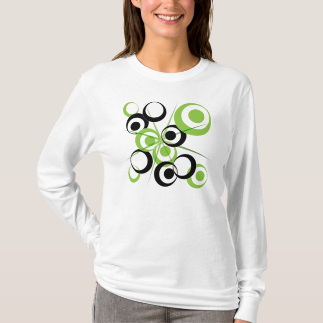 Retro cirkla designen t shirt (Framsida)