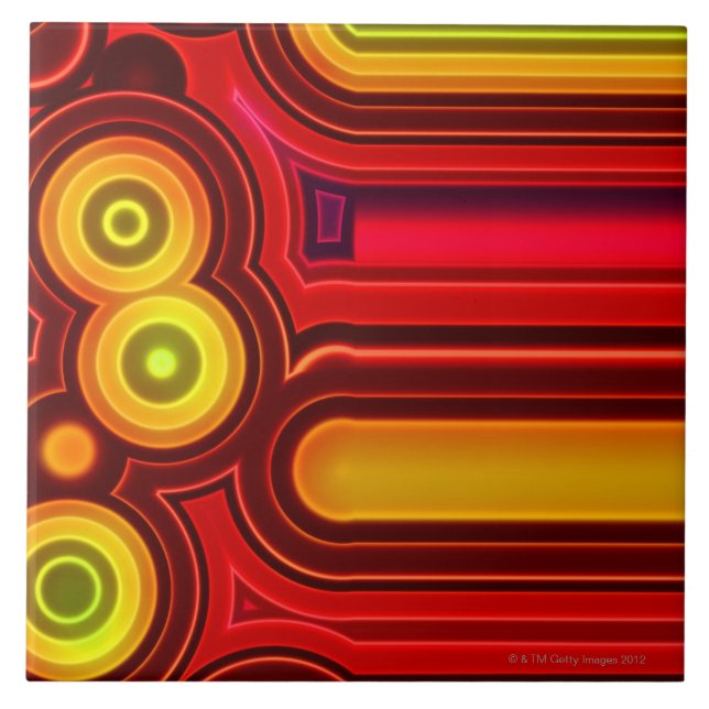 Retro cirklar kakelplatta (Framsidan)