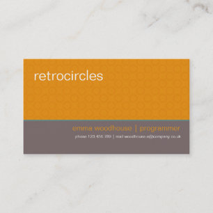Retro cirklar mint- & orangevisitkorten visitkort