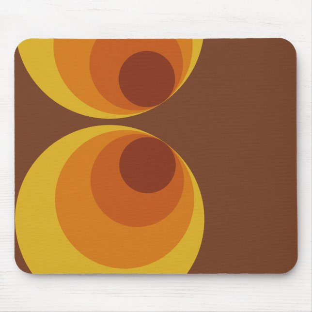 Retro cirklar Mousepad Musmatta (Framsidan)