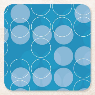 Retro cirklar underlägg papper kvadrat